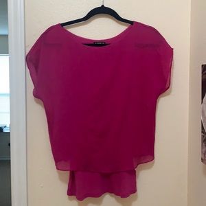 👻 2/$20 Express Fuchia Two Layer Shirt 👚‎